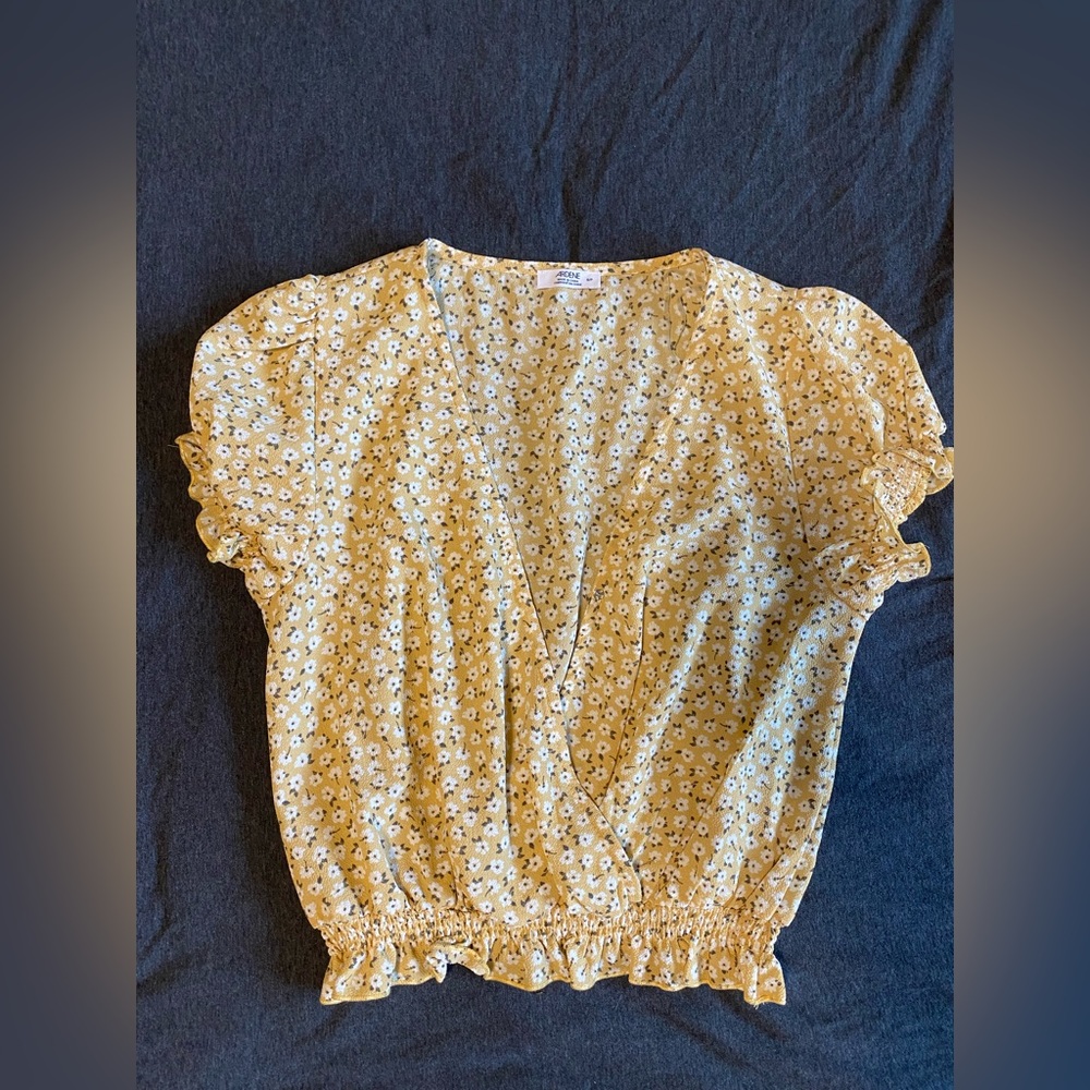 Yellow Floral Blouse